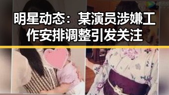 明星动态：某演员涉嫌工作安排调整引发关注
